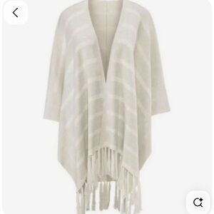 CAbi #3307 Cream Fringe Poncho NWT